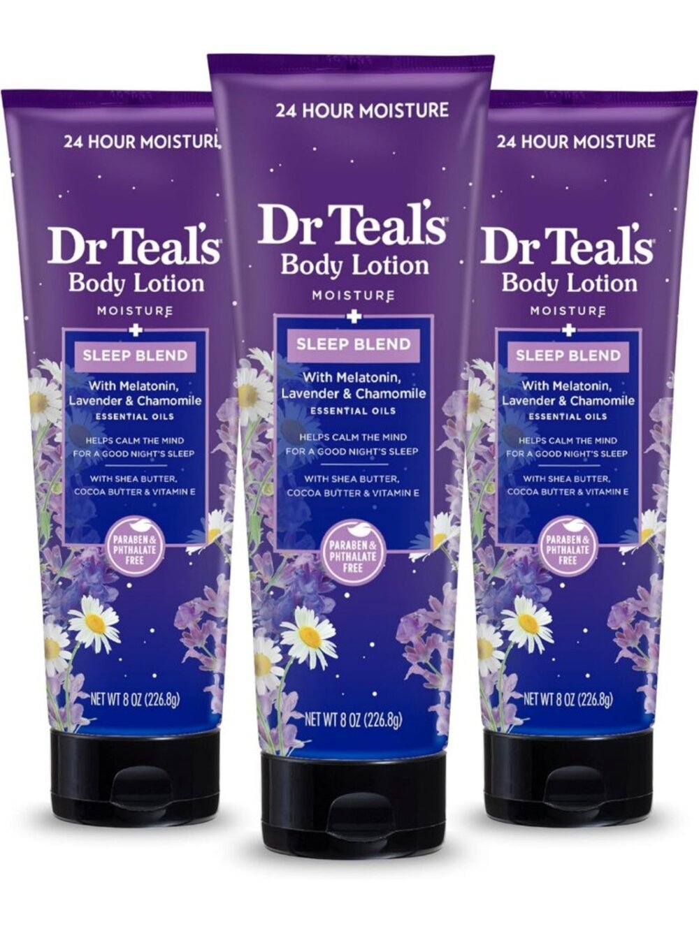 Sleep Body Lotion with Melatonin, Lavender & Chamomile - 24-Hour Moisture (3